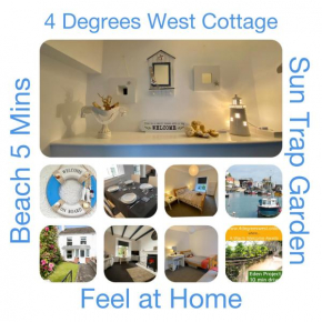 4 Degrees West Cottage, Garden & Parking, 5 mins to Beach, near Fowey and Eden Project